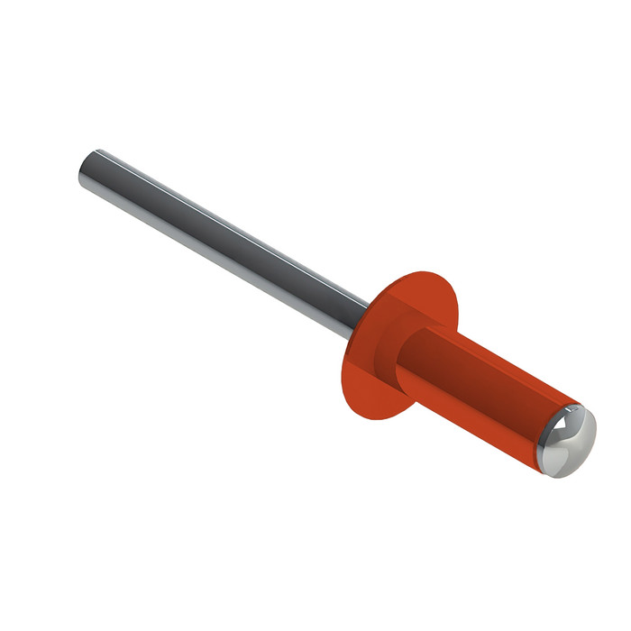 Заклёпка вытяжная Daxmer 4,8х12 RAL 2009 (500 шт) сталь/сталь