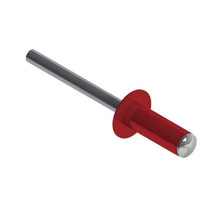 Заклёпка вытяжная Daxmer 3,2х8,0 RAL 3020 (1000 шт) сталь/сталь