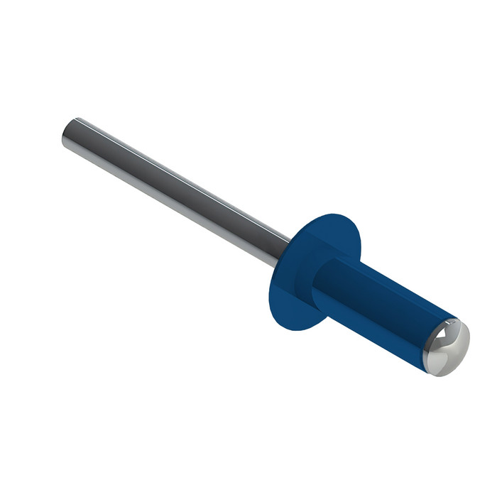 Заклёпка вытяжная Daxmer 4,8х12 RAL 5005 (500 шт) сталь/сталь