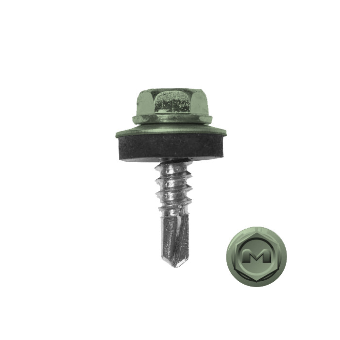 Саморез по металлу Daxmer 5,5х19 (250шт) сверло №3 RAL 6019