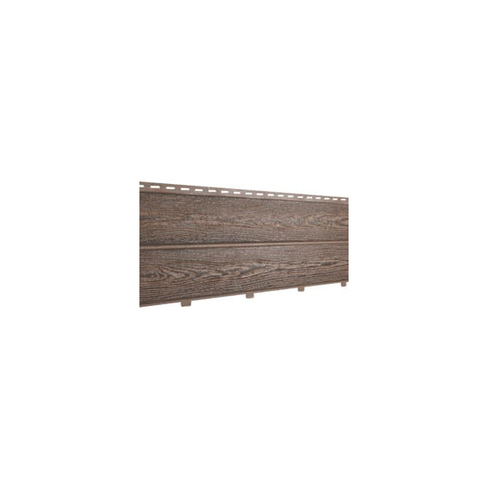 Фасадные (цокольные) панели Ю-Пласт Hokla / Хокла Винтаж (двойной замок), цвет корица, 2000х250 мм